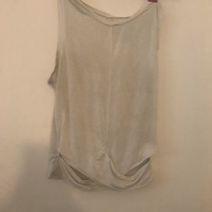 American Eagle white cut out hip crop top.